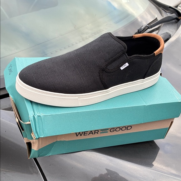 Toms Other - Toms Black and Tan Slip-On Loafers